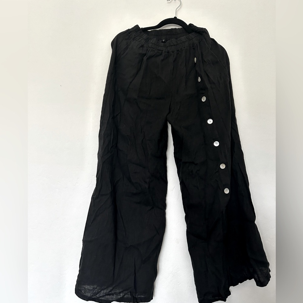 Meo Meli Italian Linen Wide Leg Pants